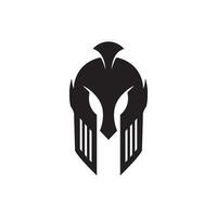 spartanische Helm Logo Vorlage vektor