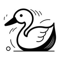 Schwan Symbol. einfach Illustration von Schwan Vektor Symbol zum Netz