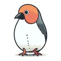 pingvin tecknad serie vektor illustration. söt tecknad serie pingvin.