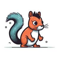 Eichhörnchen. süß Karikatur Tier. Vektor Illustration auf Weiß Hintergrund.