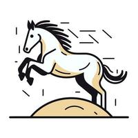 löpning häst ikon i platt stil isolerat på vit bakgrund. vektor illustration.