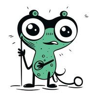 komisch Frosch mit groß Augen. Vektor Illustration zum Ihre Design.