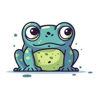 Frosch Karikatur Charakter. Vektor Illustration isoliert auf ein Weiß Hintergrund.