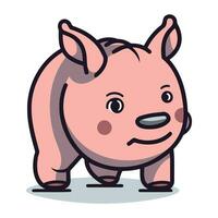 süß Schwein Karikatur Vektor Illustration. süß Schwein Charakter Design.