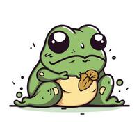 Frosch Karikatur Symbol. Vektor Illustration von süß Frosch. isoliert auf Weiß Hintergrund.