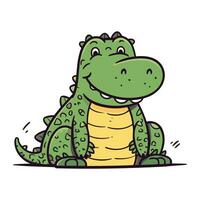 süß Karikatur Krokodil. Vektor Illustration von ein komisch Krokodil.