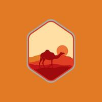 Wüste Illustration mit minimalistisch Design. vektor