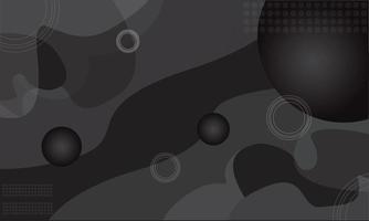framtida modern våg svart abstrakt bakgrunds tapet med 3d boll vektor