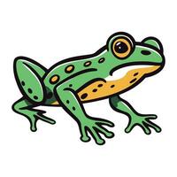 Frosch Karikatur Symbol. Karikatur Illustration von Frosch Vektor Symbol zum Netz