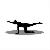 Mädchen Yoga Silhouette vektor