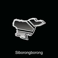 Karta stad av siborongborong illustration design, värld Karta internationell vektor mall, lämplig för din företag