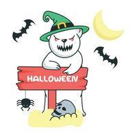 trendig halloween styrelse vektor