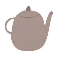 schöne Teekanne zum Aufbrühen von Tee und kochendem Wasser vektor