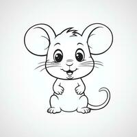 vektor råtta tecknad serie illustration