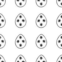 nahtloses Muster aus handgezeichneter Ostereier-Illustration vektor