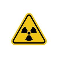 radioaktiv fara tecken. radioaktiv material strålning märka. kärn icke-joniserande strålning symbol. vektor