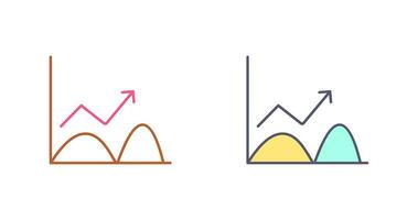 Trend im Diagrammvektorsymbol vektor