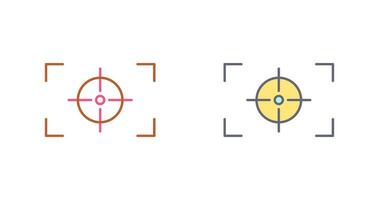 Horizontales Vektorsymbol mit einzigartigem Fokus vektor