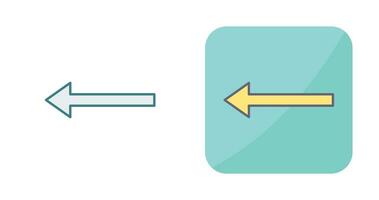 einzigartiges Vektorsymbol mit dem linken Pfeil vektor