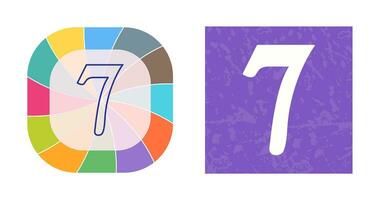 Vektorsymbol Nummer sieben vektor