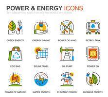 Simple Set Power Industry och Energy Line Icons för webbplats och mobilappar
