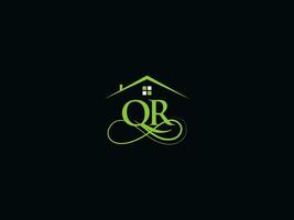 minimalistisk qr lyx hus logotyp, verklig egendom qr logotyp ikon för byggnad företag vektor