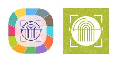 Vektorsymbol für Fingerabdruckscanner vektor