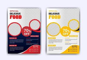 Restaurant-Food-Flyer-Vorlage mit Burger vektor