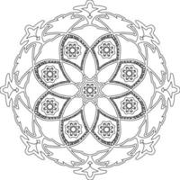 Mandala für Yoga handgezeichnete Spirit Logo Ornament vektor