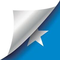 Somalia-Flagge mit gekräuselter Ecke vektor