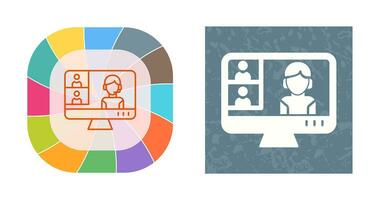 Vektorsymbol für Videoanrufe für Konferenzen vektor