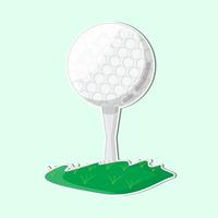 Golfball isolierter Aufkleber kostenloser Vektor