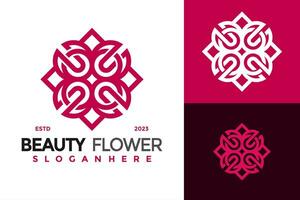 Schönheit Blume Logo Design Vektor Symbol Symbol Illustration