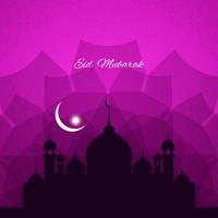 Abstrakter Eid Mubarak Hintergrund vektor