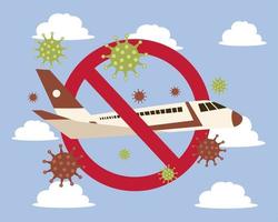 flygbolag och resebranschen ekonomiska problem i konkurs vektor
