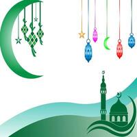 Ketupat Symbol zum aidil fitri Ramadan Symbol im eben Illustration Vektor isoliert im Weiß Hintergrund