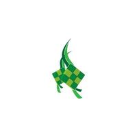 Ketupat Symbol zum aidil fitri Ramadan Symbol im eben Illustration Vektor isoliert im Weiß Hintergrund