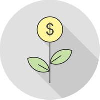 Vektor-Dollar-Pflanze-Symbol vektor