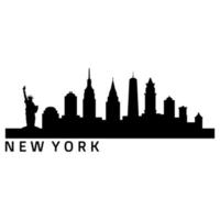 Skyline von New York auf weißem Hintergrund dargestellt vektor