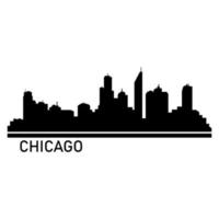 Chicago Skyline auf weißem Hintergrund dargestellt vektor