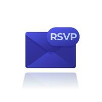 RSVP Symbol auf Weiss, Vektor Design