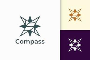 kompasslogotyp i modern form representerar resor eller äventyr vektor