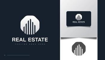 minimalistische und saubere Logo-Designvorlage für Immobilien vektor