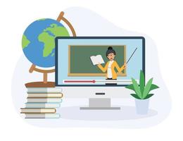 Lernen von zu Hause Konzept, Online-Lernen, Fernlernen. vektor