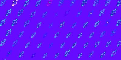 ljusrosa, blå vektormall med affärskvinnatecken. vektor