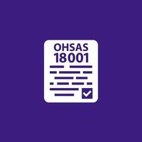 ohsas 18001 Standardsymbol, Gesundheits- und Sicherheitsmanagementvektor vektor