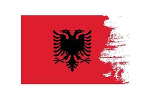 Grunge Texturen Albanien Landesflagge Nationalsymbol. zerkratztes Konzept vektor