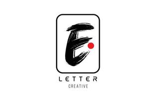 Buchstabenalphabet e Grunge grungy Pinseldesign für Logo-Firmensymbol vektor