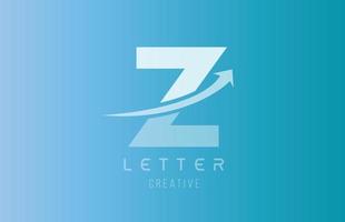 z Alphabet-Buchstaben-Logo in blau-weißer Farbe für Icon-Design-Vorlage vektor