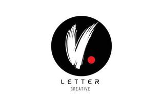 Buchstaben Alphabet V Grunge Grunge Pinsel Design für Logo Firmensymbol vektor